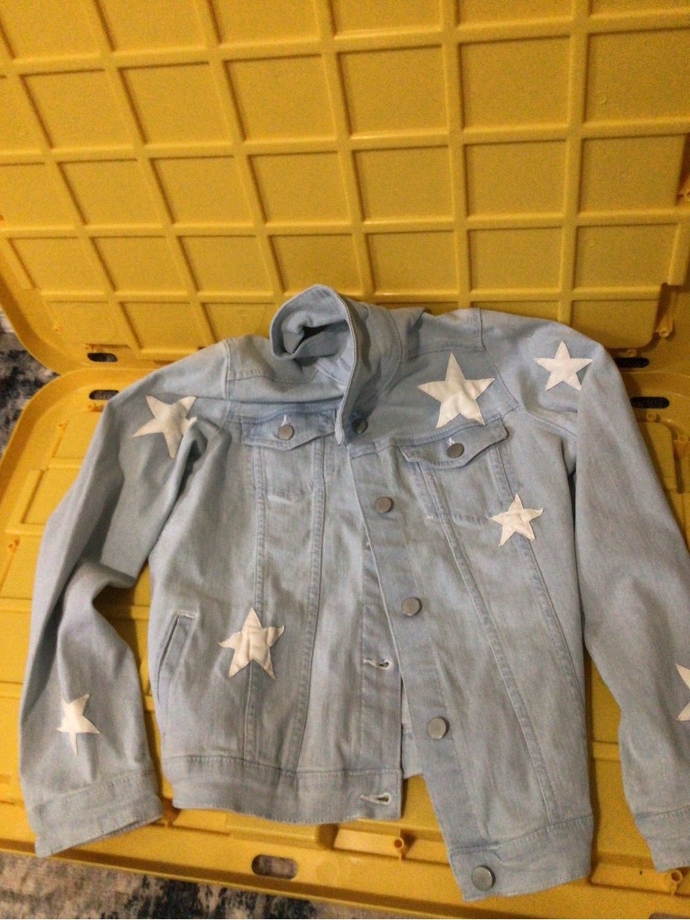 wonder nation Light Blue Denim Jacket with white stars Size 18 XXL
